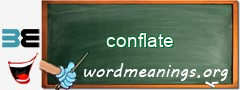 WordMeaning blackboard for conflate